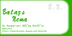 balazs nema business card